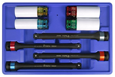 Astro Pneumatic AST78818 Astro Pnematic - 8Pc Torque Limiting Extension & PROTECTIVE Impact Socket Combo Set (model: )