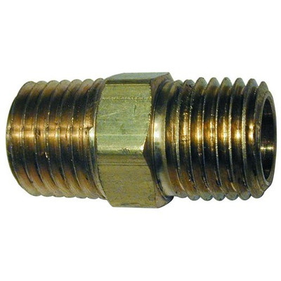 Amflo AMF344 Brass Pipe Coupling - 1/4" Male NPT x 1/4" Male NPT, 1 Pack Amflo AMF344 Brass Pipe Coupling - 1/4" Male NPT x 1/4" Male NPT, 1 Pack