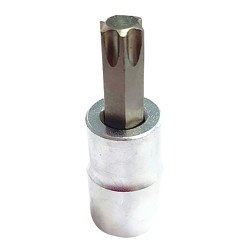 T47 Torx Bit, Satin Chrome 3/8 Square Drive Bit Holder VIM Tools VIMPFS6T47