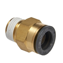 S.U.R. and R Auto Parts SRRABM550 Straight Male Connector 5/8 IN Tube X 1/2 IN NPT (2)