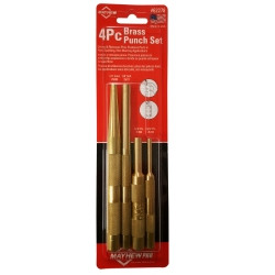 Mayhew MAY62278 4 Piece Brass Punch (INCH) Set