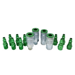 Milton Industries MILS-314AKIT ColorFit by Milton Coupler & Plug Kit - (A-Style, Green) - 1/4" NPT, (14-Piece)