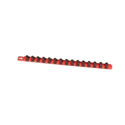 Ernest ERN8402 18" Socket Organizer, Red w/ 1/2" TwistLock Clips