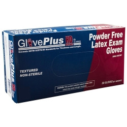 Ammex AMXGPLHD88100 GlovePlus HD Extra Long, Extra Thick Latex Gloves - Extra Large