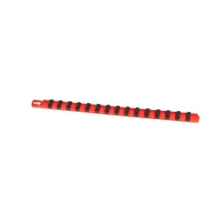Ernest ERN8400 Ernst Manufacturing 18-Inch Socket Organizer with 15 1/4-Inch Twist Lock Clips, Red