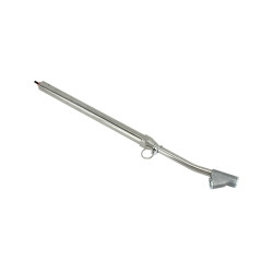 Milton Industries MILS-986CBNT Re-Calibratable Tire Pressure Service Gauge, w/Bent Extended Dual Head Straight Foot Chuck, 10-160 PSI