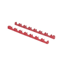 Ernest ERN6040 Ernst Manufacturing No-Slip Low-Profile Screwdriver Rail Set, 14 Tool, Red