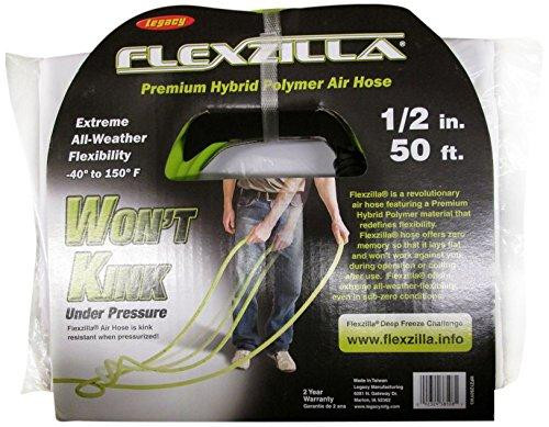 Legacy Manufacturing LEGHFZ1250YW3 Legacy HFZ1250YW3 Flexzilla 1/2" x 50' Lightweight Heavy Duty Hybrid Air Hose (3/8" MNPT ends)