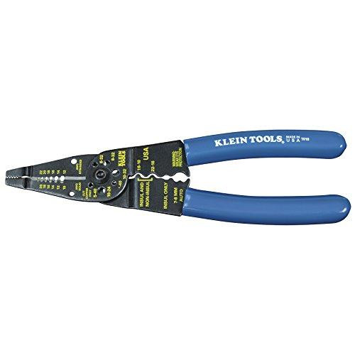 Klein Tools KLE1010 1010 Long Nose Wire Cutter, Wire Crimper, Stripper and Bolt Cutter Multi Tool, 8-Inch Long