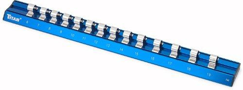 Titan TIT38098 Vaper 38098 3/8" Drive Metric Magnetic Aluminum Socket Rail