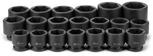 Grey Pneumatic GRE9020M 1" Drive Standard Length Metric Impact Socket Set, 20 Piece (20 Piece 1" Drive Standard Length Metric Impact Socket Set)