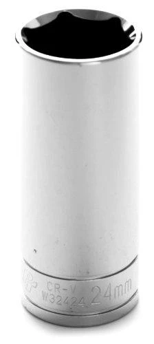 WILMAR WLMW32424 Performance Tool W32424 1/2" Drive 6-Point Socket, 24mm