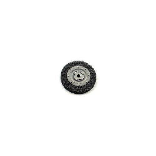 Weiler WEI36006 Vortec Pro Wide Face Wire Wheel Brush, Round Hole, Carbon Steel, Crimped Wire, 8" Diameter, 0.014" Wire Diameter, 5/8" Arbor, 1-3/8" Bristle Length, 1" Brush Face Width, 6000 rpm