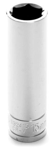 WILMAR WLMW32415 Performance Tool W32415 1/2" Drive 6-Point Socket, 15mm