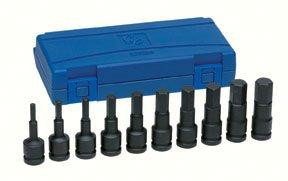 Grey Pneumatic GRE1498MH (1498MH) 1/2" Drive 10-Piece Metric Hex Driver Socket Set