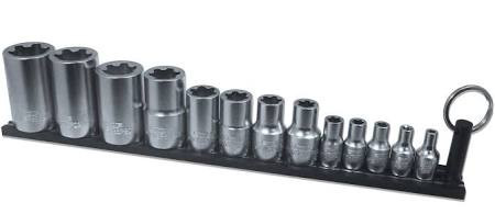 13 Piece Torx Plus EP Sockets on Black Magrail VIM Tools VIMTMS-VSEP