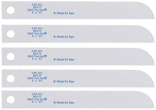 SG Tool Aid SGT90010 Tool Aid () 18 TPI 4" All Purpose Reciprocating Air Saw Blades 5 Per Pack