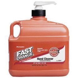 ITW PERMATEX INC PTX25217 Fast Orange Hand Cleaner, with Fine Pumice, Solvent Free, 1/2 Gallon Bottle, with Pump, Case of 6