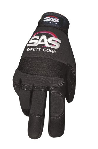 SAS Safety SAS6714 Pro Impact Mechanic's Safety Gloves, Black, X-Large