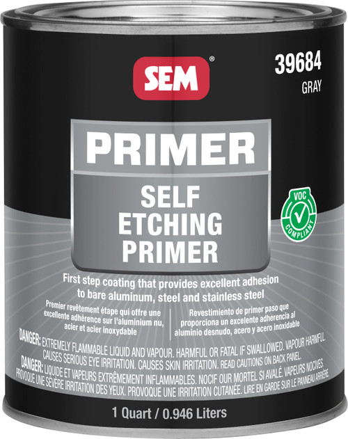SEM Products SEM39684 SEM Self Etching Primer, Gray, Quart
