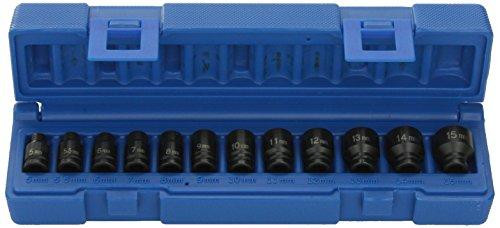 Grey Pneumatic GRE9712MG (9712MG) 1/4" Drive 12-Piece Metric Magnetic Impact Socket Set