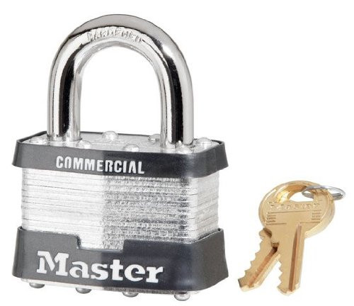 MASTERLOCK MSL5KA#A383 24 Pack MASTERLOCK 5KA-A383 2" Wide Keyed Alike Commercial Grade Laminated Padlock with 1" Shackle Height - Keyed to A383 Key Code