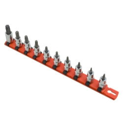 Martin Sprocket & Gear MRTBAT10K SKT SET 3/8 TORX BIT 10PC Clip