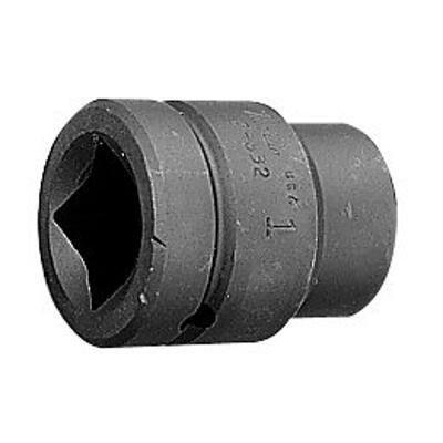 Martin Sprocket & Gear MRT76100 Martin Forged Alloy Steel 3-1/8" Type III Opening 1" Power Impact Drive Socket, 6 Points Standard, 3-15/16" Overall Length, Industrial Black Finish