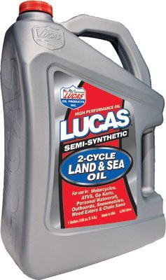 Lucas Oil LUC10557 Semi-Synthetic 2 Cycle Land and Sea Oil, 4 x 1 Gallon