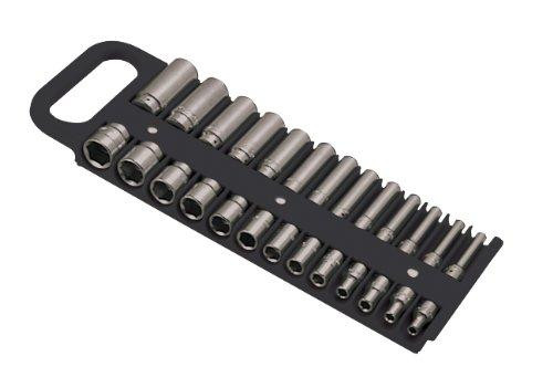 Lisle LIS40130 40130 1/4 Drive Black Magnetic Socket Holder for 26 Sockets