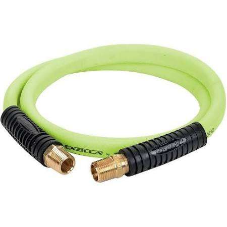 Legacy Manufacturing LEGHFZ1204YW4S Flexzilla Swivel Whip Air Hose, 1/2 in. x 4 ft. (1/2 in. MNPT Swivel x 1/2 in. MNPT Ends), Heavy Duty, Lightweight, Hybrid, ZillaGreen -