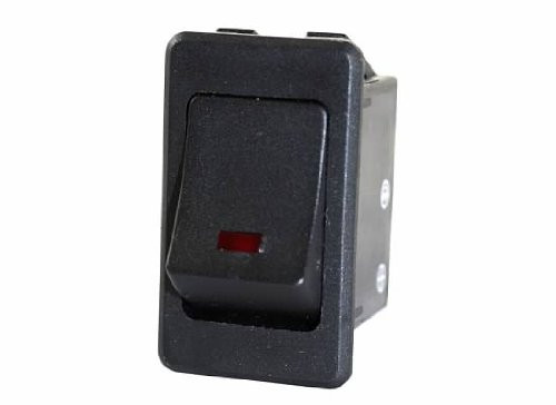 The Best Connection JTT2609F JT & T Products () - 16 AMP @ 12 Volt - S.P.S.T., Standard Rocker Switch, Red LED