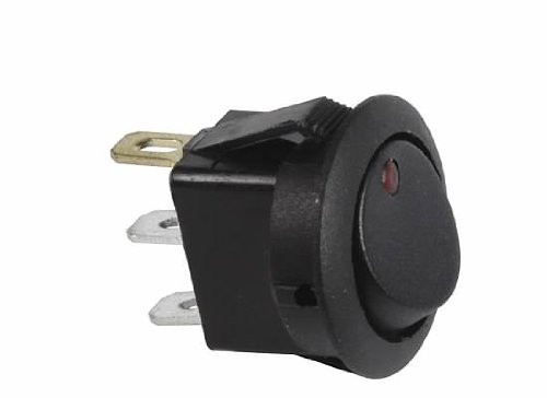 The Best Connection JTT2701-2J JT & T Products () - 10 AMP @ 12 Volt, Illuminated On/Off Round Rocker Switch, Red LED