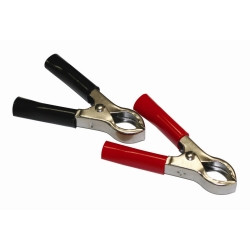 The Best Connection JTT254F JT & T Products 50 Amp Clamps W/ Vinyl Handles Red/Black 1 Set -