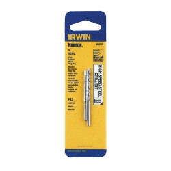 Vise Grip HAN80209 Tap and Drill Bit Set, 4-40 NC High Carbon Steel Plug Tap, # 43 High Speed Steel Drill Bit, Carded