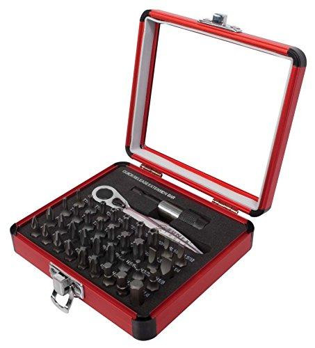 Sunex SUN9726 9726 Mini Ratchet and Bit Set, 1/8-Inch - 1/4-Inch S2 Bits, 5/64-Inch - 1/4-Inch hex bits, 38-Piece