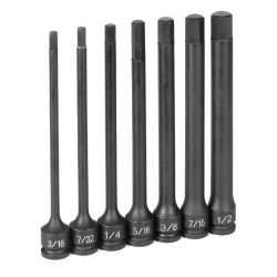 Grey Pneumatic GRE1267H 3/8" Dr. 7 Pc. 6" Length Fractional Hex Driver Set