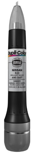 SHERWIN WILLIAMS DUPANS0607 Dupli-Color Brilliant Silver Nissan Exact-Match Scratch Fix All-in-1 Touch-Up Paint - 0.5 oz (0.25 oz. paint color and 0.25 oz. of clear)