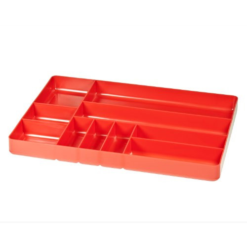 Ernest ERN5010 Ernst Manufacturing Organizer Tray, 10-Compartments, Red