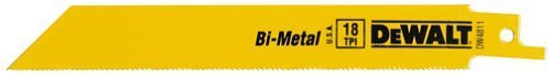DeWalt DWTDW4811 6-Inch 18 TPI Straight Back Bi-Metal Reciprocating Saw Blade (5-Pack)