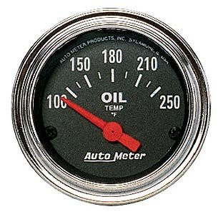 AUTO METER 2542 CHROME ELEC.OIL TEMP21/16