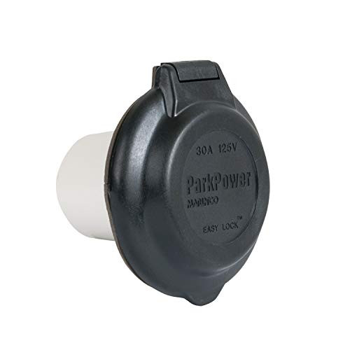 MARINCO 304ELBRVBL 125V CNTRD PWR INLT BLK
