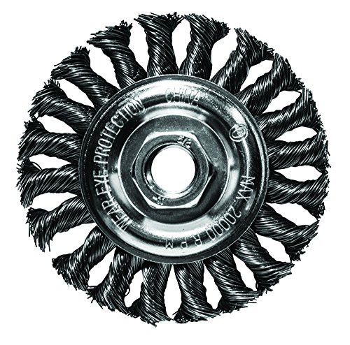 CENTURY DRILL & TOOL CY76049 4 Knotted Wire Brush Wheel5/8-11 Arbor
