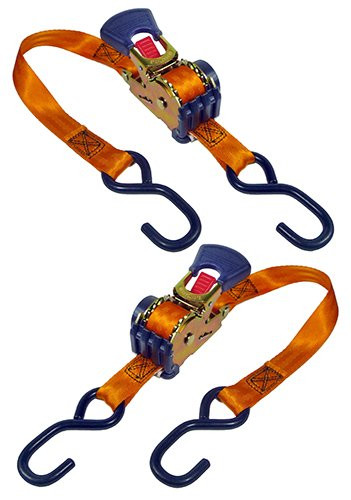 Hampton Products 05561 Keeper 6' x 1" Retractable Ratchet Tie-Down, 2 Pack