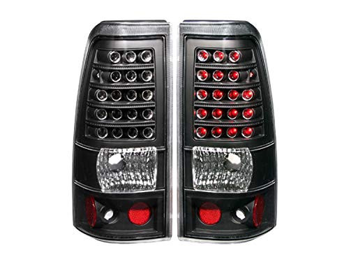 ANZO 311009 USA Chevrolet Silverado Black LED Tail Light Assembly - (Sold in Pairs)