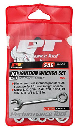 Wilmar PTW30681 Performance Tool SAE Ignition Wrench Set, 10 Piece
