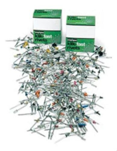 HOWMET FASTENING SYSTEMS MR40255 RIVETS ALUMINUM AB610A 1/2-5/8 HD .375d