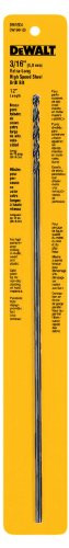 DeWalt DW1604 3/16-Inch by 12-Inch Extra Long Black Oxide Drill Bit