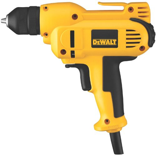 DeWalt DWD115K 8 Amp 3/8-Inch VSR Mid-Handle Grip Drill Kit with Keyless Chuck with DW2166 45 Piece Screwdriving Set with Tough Case