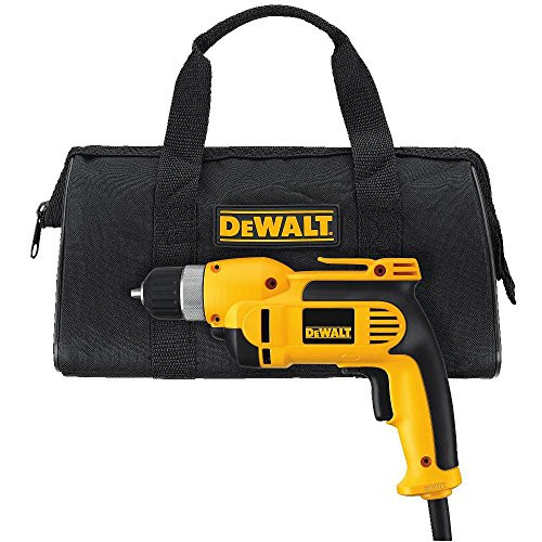 DeWalt DWD110K 8.0 Amp 3/8-Inch VSR Pistol Grip Drill Kit with Keyless Chuck with DW2166 45 Piece Screwdriving Set with Tough Case
